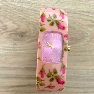 Betsey Johnson Floral Bangle Watch
